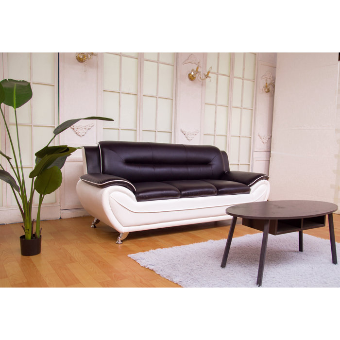 Orren Ellis Mulvey 80'' Vegan Leather Sofa & Reviews Wayfair